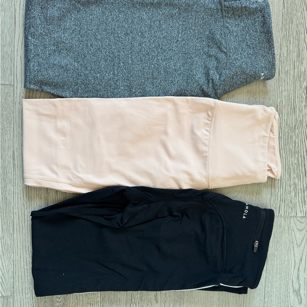 Adanola Women's Leggings - Gray, Pink, and Black